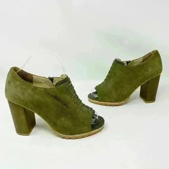 SEE BY CHLOE Green Suede Heels CHLOÉ - Picture 1 of 9
